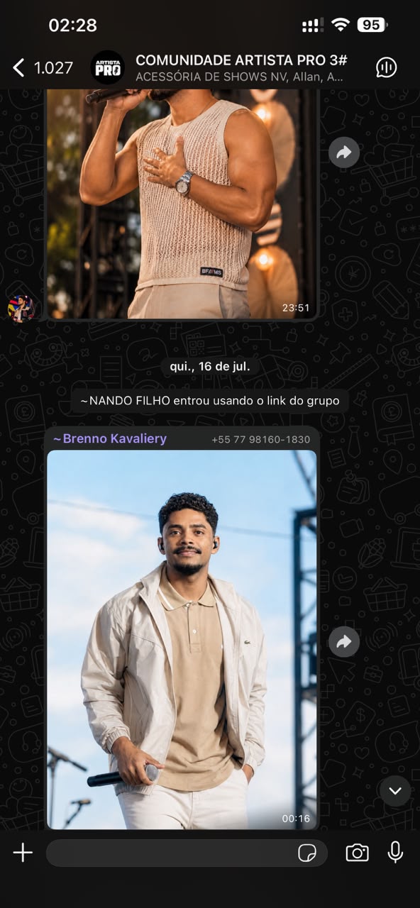 Print de resultado enviado por membro da comunidade Artista PRO no WhatsApp