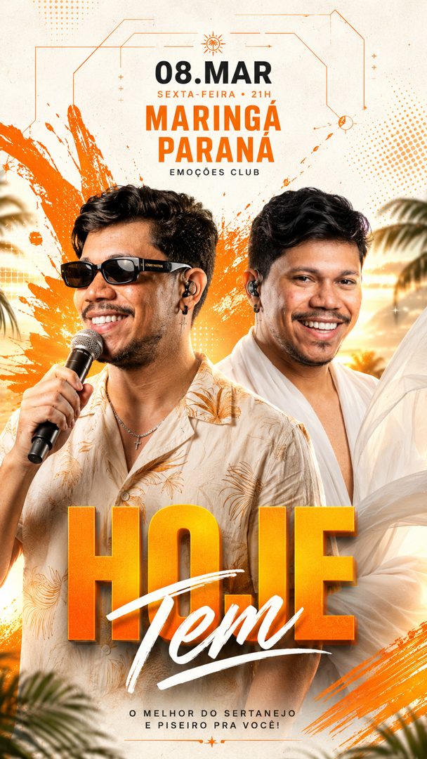 Flyer de agenda story gerado com IA — Flyer Sertanejo Summer White Premium
